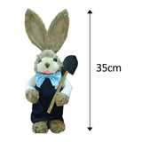 Maxbell Cartoon Standing Easter Bunny Figurine Doll Decoration 35cm Tall Stylish Style D