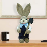 Maxbell Cartoon Standing Easter Bunny Figurine Doll Decoration 35cm Tall Stylish Style D