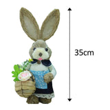 Maxbell Cartoon Standing Easter Bunny Figurine Doll Decoration 35cm Tall Stylish Style E