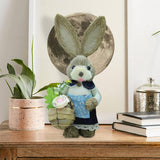 Maxbell Cartoon Standing Easter Bunny Figurine Doll Decoration 35cm Tall Stylish Style E
