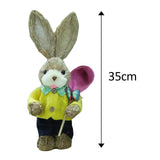 Maxbell Cartoon Standing Easter Bunny Figurine Doll Decoration 35cm Tall Stylish Style F