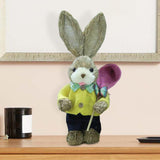 Maxbell Cartoon Standing Easter Bunny Figurine Doll Decoration 35cm Tall Stylish Style F