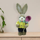 Maxbell Cartoon Standing Easter Bunny Figurine Doll Decoration 35cm Tall Stylish Style F