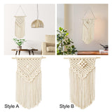 Maxbell Macrame Wall Hanging Bohemian Tapestries 35x60cm Ornaments Braided Elegant Style A