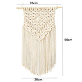 Maxbell Macrame Wall Hanging Bohemian Tapestries 35x60cm Ornaments Braided Elegant Style A