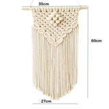 Maxbell Macrame Wall Hanging Bohemian Tapestries 35x60cm Ornaments Braided Elegant Style B