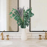 Maxbell Eucalyptus Lavender Flowers Bundle Plant for Office Decorations Dining Room