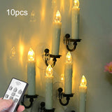 Maxbell 10 Pieces LED Candles Battery Operated Candle Lights for Window Ground Party