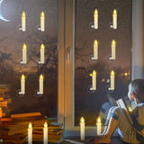 Maxbell 10 Pieces LED Candles Battery Operated Candle Lights for Window Ground Party