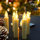 Maxbell 10 Pieces LED Candles Battery Operated Candle Lights for Window Ground Party