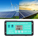 Maxbell PWM Solar Charge Controller Camping Outdoor Activities with LCD Display