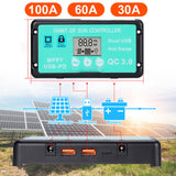 Maxbell PWM Solar Charge Controller Camping Outdoor Activities with LCD Display