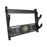 Maxbell Japanese Samurai Sword Holder Bracket Katana Dragon Wall storage 2 Layers