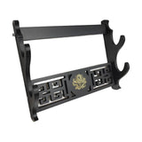 Maxbell Japanese Samurai Sword Holder Bracket Katana Dragon Wall storage 2 Layers