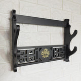 Maxbell Japanese Samurai Sword Holder Bracket Katana Dragon Wall storage 2 Layers