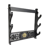 Maxbell Japanese Samurai Sword Holder Bracket Katana Dragon Wall storage Three layers