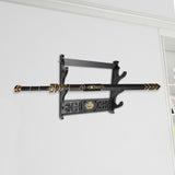Maxbell Japanese Samurai Sword Holder Bracket Katana Dragon Wall storage Three layers