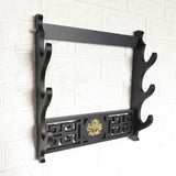 Maxbell Japanese Samurai Sword Holder Bracket Katana Dragon Wall storage Three layers