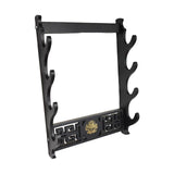 Maxbell Japanese Samurai Sword Holder Bracket Katana Dragon Wall storage 4 Layers