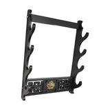 Maxbell Japanese Samurai Sword Holder Bracket Katana Dragon Wall storage 4 Layers