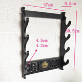 Maxbell Japanese Samurai Sword Holder Bracket Katana Dragon Wall storage 4 Layers