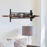 Maxbell Sword Holder Stand Wall Mount Living Room Wakizashi Display Hanger Hook 1 Tier 37x9.5x19.5cm
