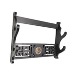 Maxbell Sword Holder Stand Wall Mount Living Room Wakizashi Display Hanger Hook 2 Tier 37x9.5x30cm