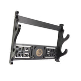 Maxbell Sword Holder Stand Wall Mount Living Room Wakizashi Display Hanger Hook 2 Tier 37x9.5x30cm