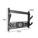 Maxbell Sword Holder Stand Wall Mount Living Room Wakizashi Display Hanger Hook 2 Tier 37x9.5x30cm