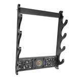 Maxbell Sword Holder Stand Wall Mount Living Room Wakizashi Display Hanger Hook 4 Tier 37x9.5x50.5cm