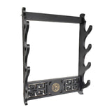 Maxbell Sword Holder Stand Wall Mount Living Room Wakizashi Display Hanger Hook 4 Tier 37x9.5x50.5cm