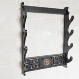 Maxbell Sword Holder Stand Wall Mount Living Room Wakizashi Display Hanger Hook 4 Tier 37x9.5x50.5cm