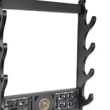 Maxbell Sword Holder Stand Wall Mount Living Room Wakizashi Display Hanger Hook 4 Tier 37x9.5x50.5cm