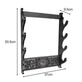 Maxbell Density Board Display Stand Wall Mounted Bracket Horizontal Storage Rack 4 Tiers