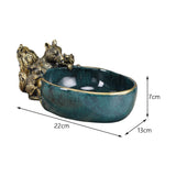 Maxbell Resin Squirrel Figurine Sculpture Organizer Case Box Miniature Storage Tray