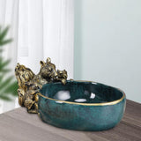 Maxbell Resin Squirrel Figurine Sculpture Organizer Case Box Miniature Storage Tray