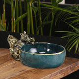 Maxbell Resin Squirrel Figurine Sculpture Organizer Case Box Miniature Storage Tray