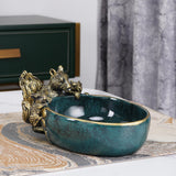 Maxbell Resin Squirrel Figurine Sculpture Organizer Case Box Miniature Storage Tray