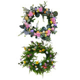 Maxbell Artificial Easter Wreath 45cm Photo Prop for Indoor Outdoor Outdoor Outside Pink Series
