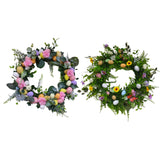 Maxbell Artificial Easter Wreath 45cm Photo Prop for Indoor Outdoor Outdoor Outside Pink Series