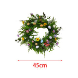 Maxbell Artificial Easter Wreath 45cm Photo Prop for Indoor Outdoor Outdoor Outside Violet Series