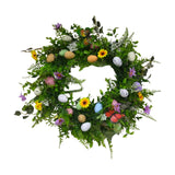 Maxbell Artificial Easter Wreath 45cm Photo Prop for Indoor Outdoor Outdoor Outside Violet Series