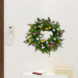 Maxbell Artificial Easter Wreath 45cm Photo Prop for Indoor Outdoor Outdoor Outside Violet Series