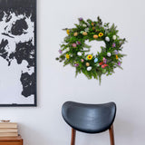 Maxbell Artificial Easter Wreath 45cm Photo Prop for Indoor Outdoor Outdoor Outside Violet Series