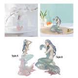 Maxbell Modern Mermaid Figurine Girl Statue Ornament Collectible for Home Decor Style A