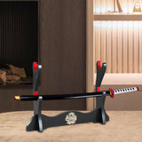 Maxbell Samurai Sword Stand Horizontal Bracket Display for Wakizashi Flute Dojo 2 Layers