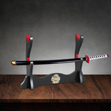 Maxbell Samurai Sword Stand Horizontal Bracket Display for Wakizashi Flute Dojo 2 Layers