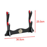 Maxbell Samurai Sword Stand Horizontal Bracket Display for Wakizashi Flute Dojo 2 Layers