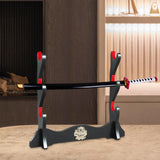 Maxbell Samurai Sword Stand Horizontal Bracket Display for Wakizashi Flute Dojo 3 Layers