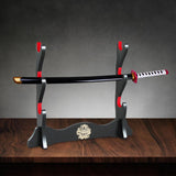 Maxbell Samurai Sword Stand Horizontal Bracket Display for Wakizashi Flute Dojo 3 Layers